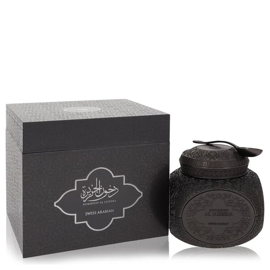 Swiss Arabian Dukhoon Al Jazeera bakhoor jar - woody incense with rose, oud, amber and saffron