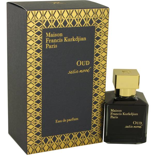 Maison Francis Kurkdjian Oud Satin Mood Eau de Parfum bottle - Unisex floral ambery woody fragrance with Damascena rose, violet, styrax oil, oud, benzoin, and vanilla