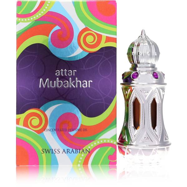 Swiss Arabian Attar Mubakhar Concentrated Perfume Oil for Men and Women bottle - Unisex leather gourmand perfume oil with thyme, raspberry, saffron, jasmine, resins, amber, suede, and leather