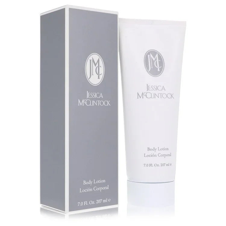 Jessica McClintock body lotion and packaging on a white background