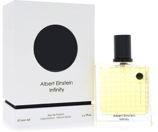 Atralia Albert Einstein Infinity bottle - fruity floral unisex fragrance with blackcurrant, pear, coconut water and sandalwood
