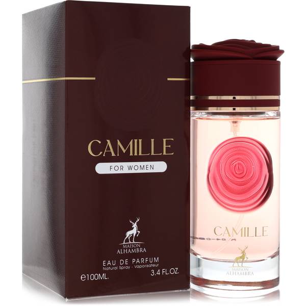 Maison Alhambra Camille Eau de Parfum bottle - Women's floral fruity musky fragrance with bergamot, mandarin, pear, jasmine, orange blossom, rose, vanilla, musk, and cedarwood
