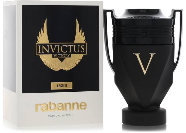 Rabanne Invictus Victory Absolu bottle - men's woody amber fragrance with black pepper, sandalwood and frankincense
