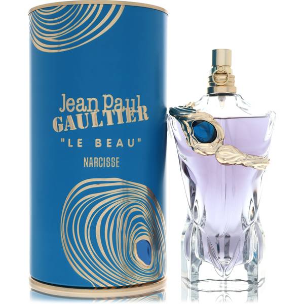 Jean Paul Gaultier Le Beau Narcisse bottle - aquatic citrus fragrance with bergamot, lemon, aquatic notes, ambroxan, rose, musk, and woody accords