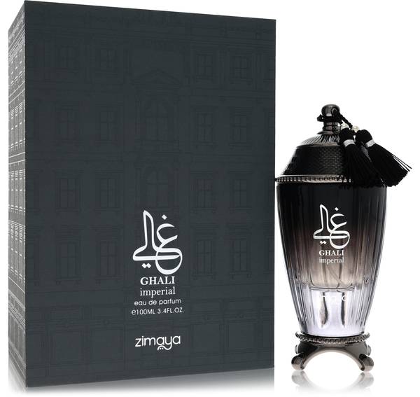 Afnan Zimaya Ghali Imperial Eau de Parfum for Men bottle - Men's woody spicy fragrance with iris, bergamot, cardamom, amber, musk, patchouli, and vetiver