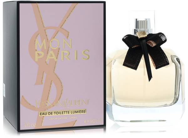 Yves Saint Laurent Mon Paris Lumiere bottle - women's floral fruity Eau de Toilette with pear, lotus, rose, patchouli and musk
