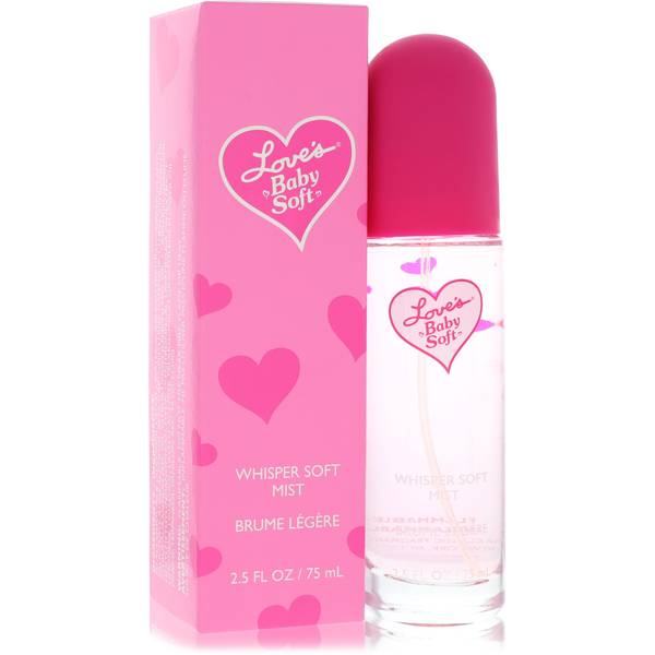 Love's Baby Soft Whisper Soft Perfume by Dana bottle - floral powdery mist with lemon leaf, orange, jasmine, rose, vanilla and creamy musk
