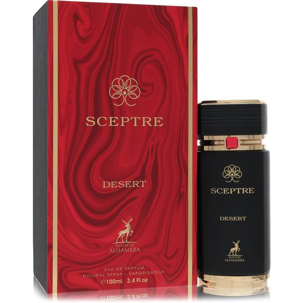 Maison Alhambra Sceptre Desert bottle - unisex berry gourmand perfume with caramel, leather, vanilla and tonka bean
