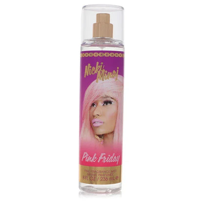 Nicki Minaj Pink Friday Perfume bottle — floral musk women’s Eau de Parfum with starfruit, Italian mandarin, boysenberry, lotus, jasmine, vanilla, caramelized pear, musk, and woods