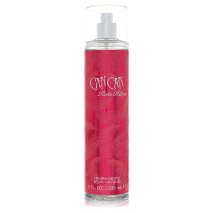 Can Can Paris Hilton fragrance mist bottle on a white background