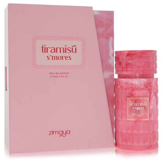 Afnan Zimaya Tiramisu S'mores Eau de Parfum bottle — luxury unisex gourmand fragrance featuring decadent notes of toasted marshmallow, coffee, and rich cocoa