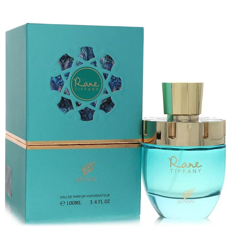 Rare Tiffany perfume bottle and packaging on a white background