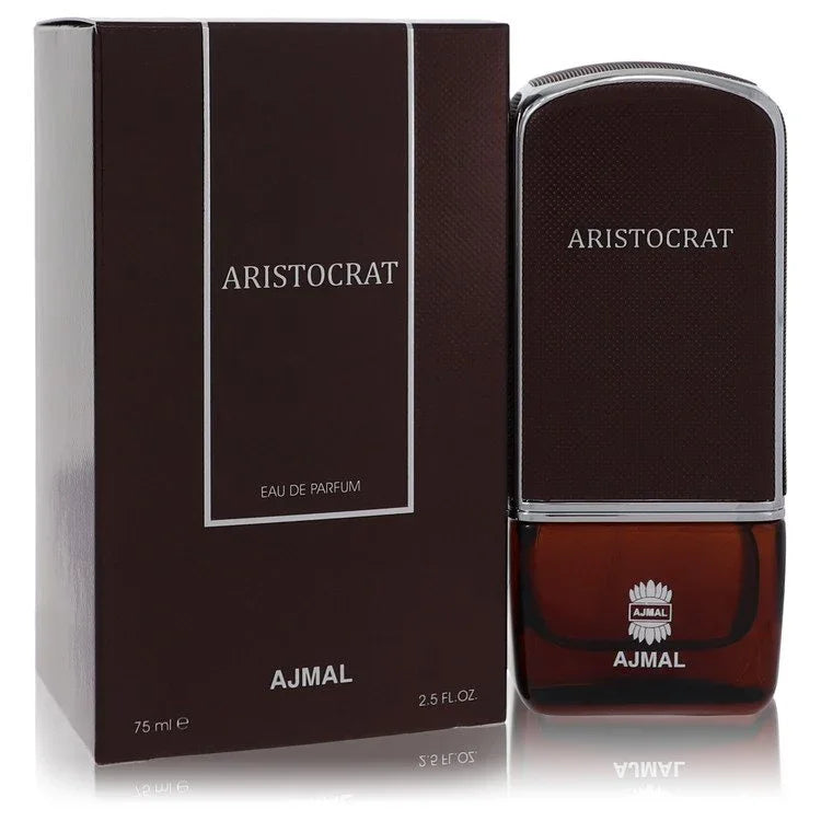 Ajmal Aristocrat Cologne bottle — Floral Oriental Woody men fragrance with lemon, tarragon, bergamot, jasmine, saffron, cinnamon, amber, musk, vetiver, and cedarwood