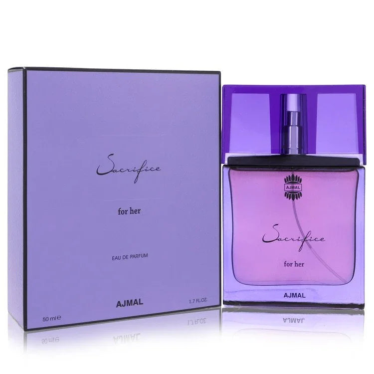 Ajmal Sacrifice perfume bottle by Ajmal — Rich oriental woody spicy fragrance with saffron, cinnamon, rose, oud, sandalwood, amber, musk, and patchouli notes