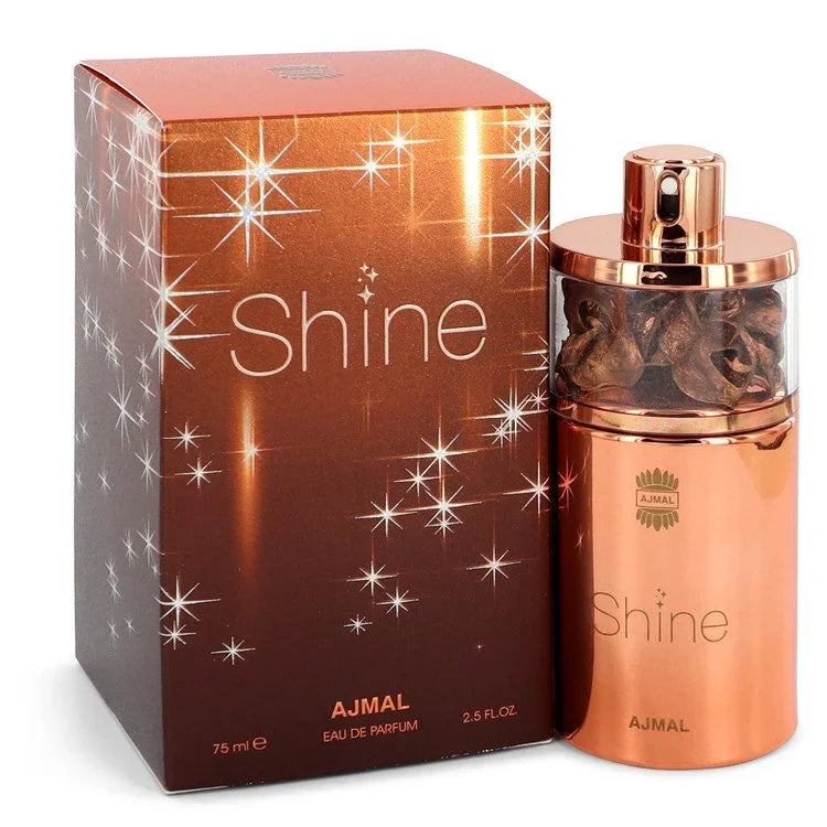 Ajmal Shine Perfume bottle — youthful fruity floral fragrance with strawberry, pomegranate, peony, and vanilla.