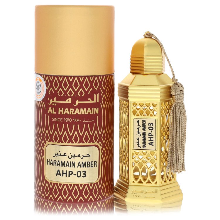 Al Haramain Amber Cologne bottle — amber woody spicy perfume with amber accord, warm spices, and musk notes.