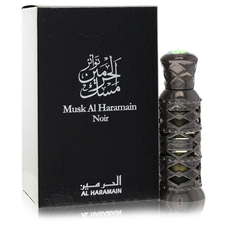 Al Haramain Musk Noir Perfume bottle — Musky Floral Amber Woody unisex fragrance with citrus, fresh accords, white florals, powdery accords, musk, amber, and woods