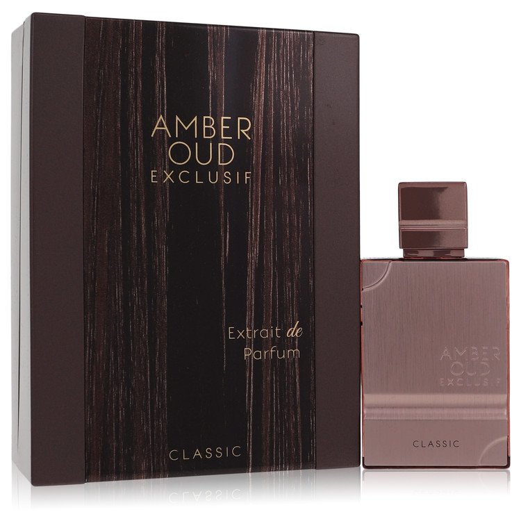 Al Haramain Amber Oud Exclusif Classic Extrait de Parfum bottle with raspberry, cedarwood, guaiac wood, amber and musk