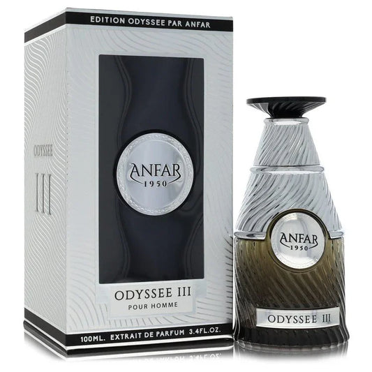 Anfar Odyssee III perfume bottle and packaging on a white background