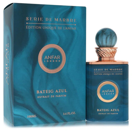 Anfar London Bateig Azul perfume bottle and packaging on a white background