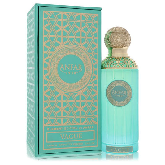 Anfar Vague Eau de Parfum bottle — Woody Oriental Aromatic men's cologne with bergamot, cardamom, vetiver, and sandalwood notes  