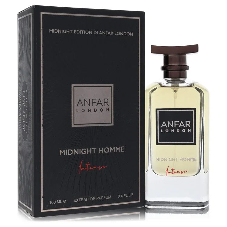 Anfar London Midnight Homme Intense perfume bottle and packaging on a white background