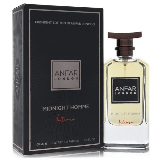 Anfar London Midnight Homme Intense perfume bottle and packaging on a white background
