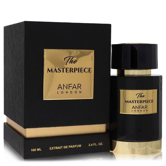 Anfar London 'The Masterpiece' perfume bottle and packaging on a white background