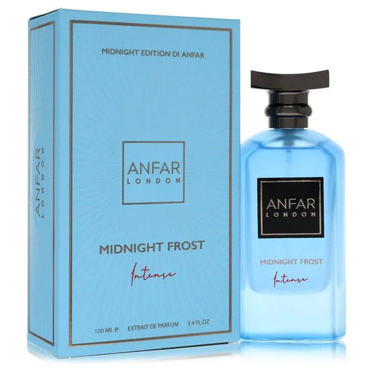 Anfar London Midnight Frost perfume bottle and packaging on a white background