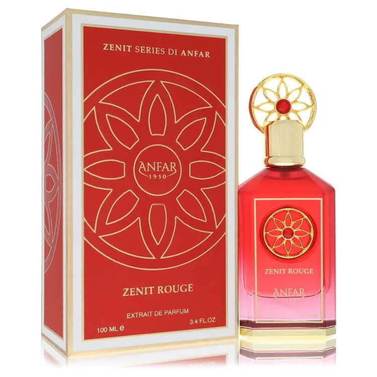 Anfar Zenit Rouge perfume bottle and packaging on a white background