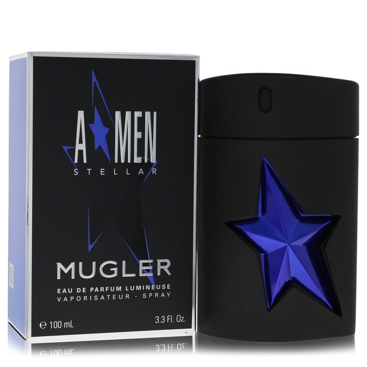 Mugler Angel Stellar Lumineuse bottle — gourmand floral perfume with bergamot, cassis, peony, rose, vanilla, patchouli and sandalwood