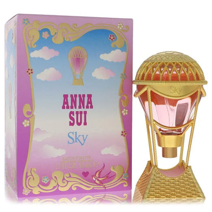 Anna Sui Sky perfume bottle and packaging with hot air balloon design