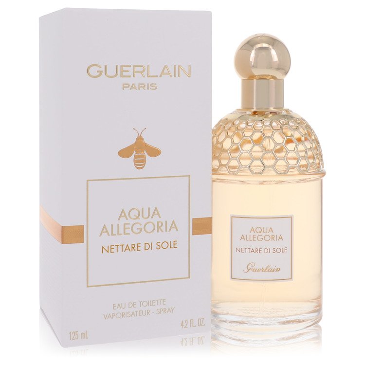 Guerlain Aqua Allegoria Nettare Di Sole perfume bottle and packaging on a white background