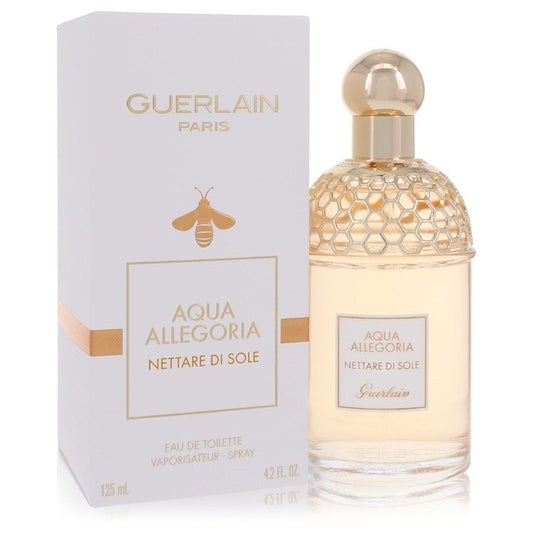 Guerlain Aqua Allegoria Nettare Di Sole perfume bottle and packaging on a white background