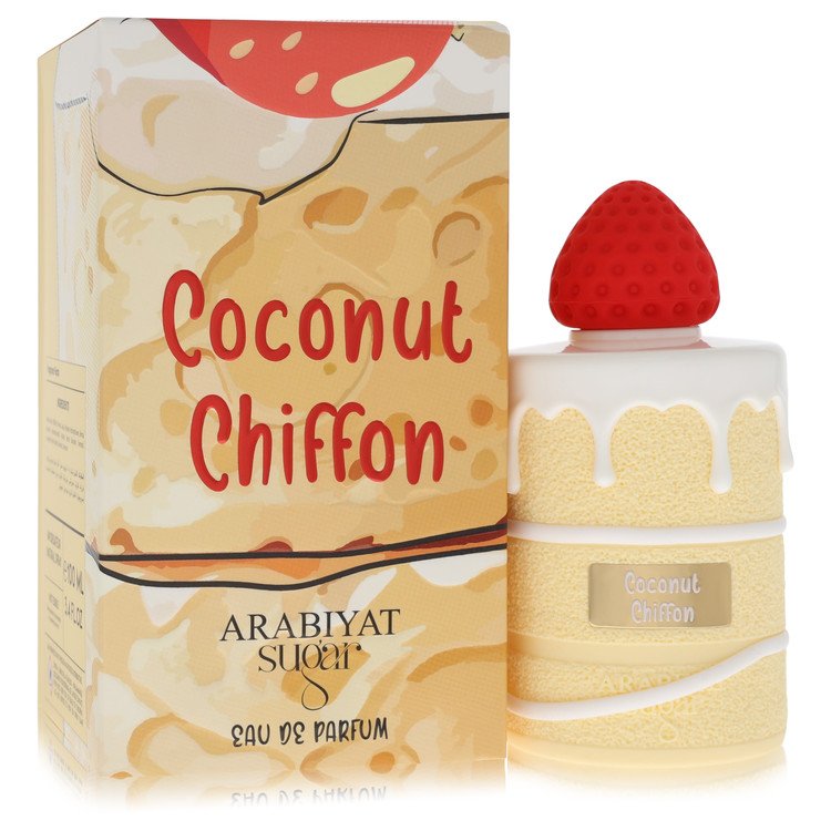 Arabiyat Sugar Coconut Chiffon Cologne bottle — premium luxury unisex amber gourmand fragrance featuring unique notes of sugar accord, coconut cream, and vanilla chiffon