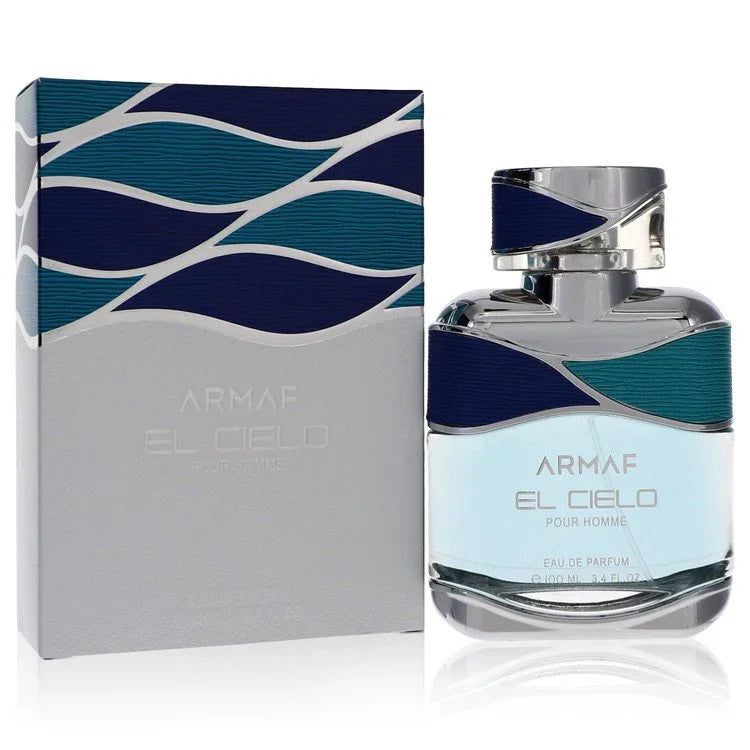 Armaf El Cielo perfume bottle and packaging on a white background