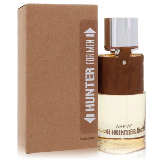 Armaf Hunter for Men perfume bottle and packaging on a white background