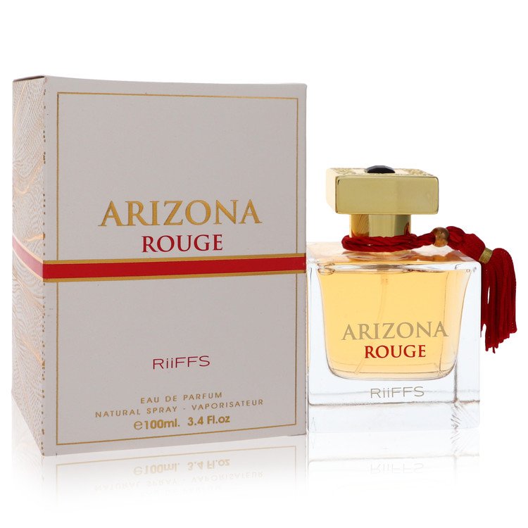 Arizona Rouge perfume bottle and packaging on a white background