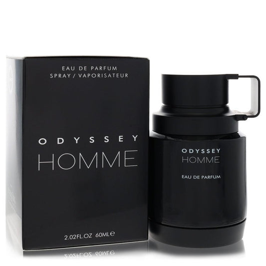 Odyssey Homme Eau de Parfum spray bottle and packaging on a white background