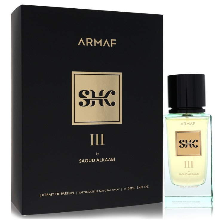Armaf SHK III by Saoud Alkaabi perfume bottle and packaging on a white background