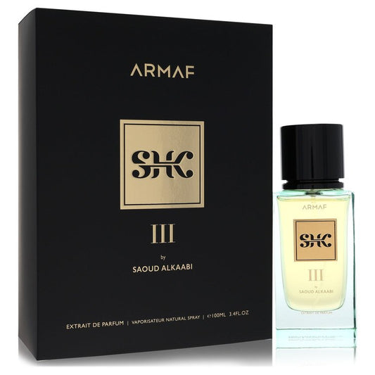 Armaf SHK III by Saoud Alkaabi perfume bottle and packaging on a white background