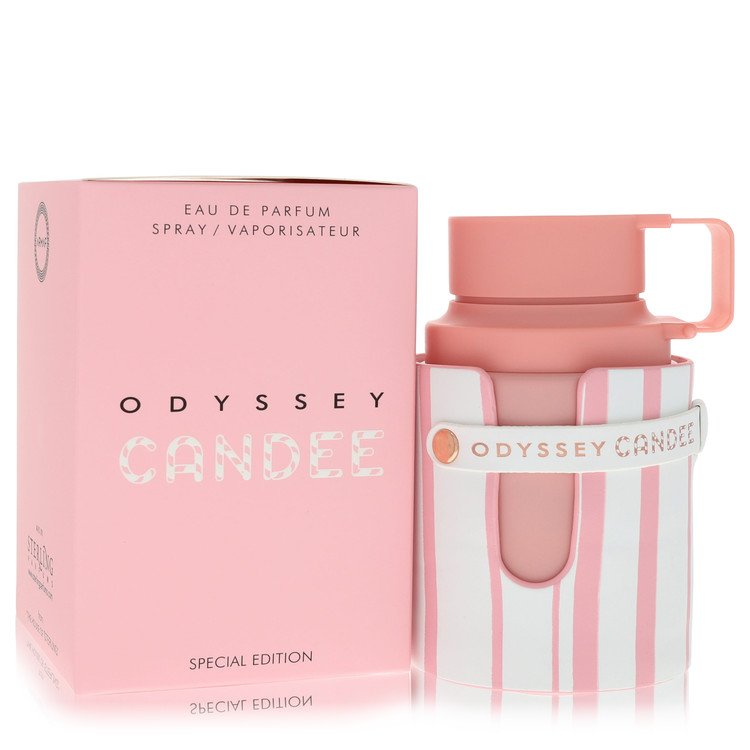 Odyssey Candee perfume bottle and packaging on a white background