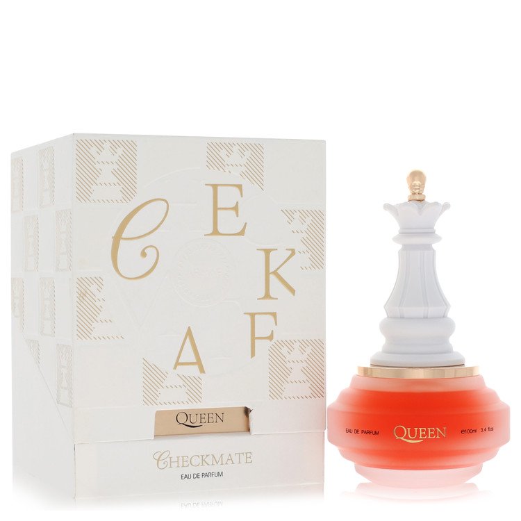 Armaf Check Mate Queen Eau de Parfum bottle — luxury women's floral fruity woody musky fragrance featuring radiant notes of citrus, white florals, and amber