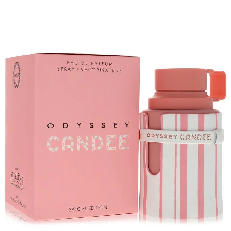 Odyssey Candee perfume bottle and packaging on a white background