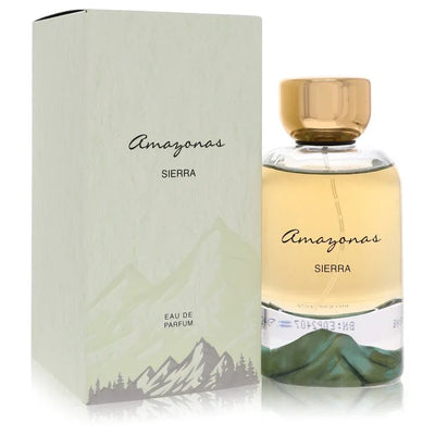 Atralia Amazonas Sierra Perfume bottle — unisex amber woody Eau de Parfum with juniper berry, nutmeg, coriander, amber, musk, vanilla, and woody notes.