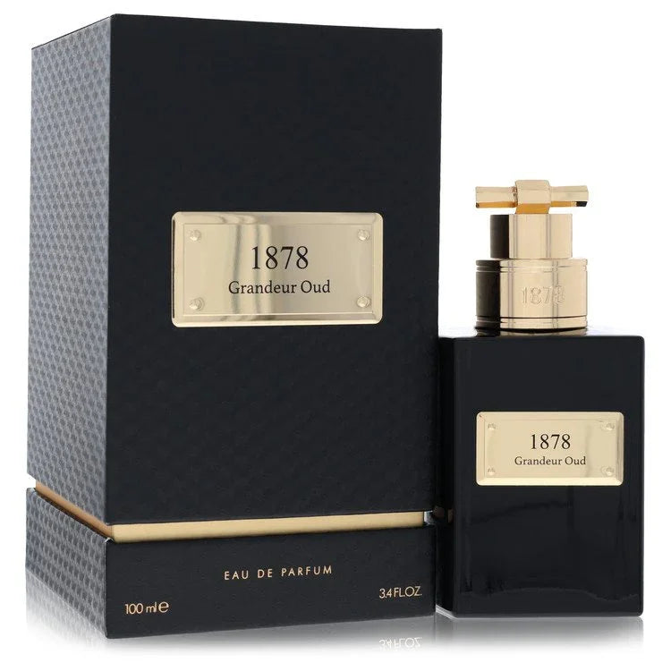 1878 Grandeur Oud perfume bottle and packaging on a white background