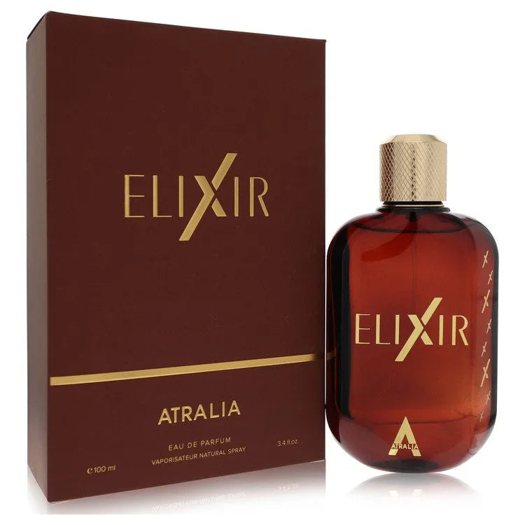 Elixir Atralia perfume bottle and packaging on a white background