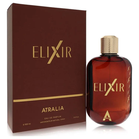 Elixir Atralia perfume bottle and packaging on a white background