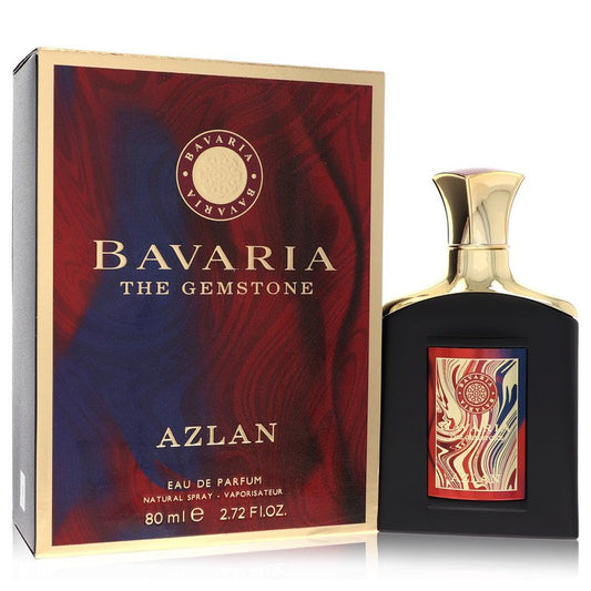 Bavaria The Gemstone Azlan Perfume bottle — masculine amber woody fragrance with saffron, bergamot, green tea, cedar, beeswax, and leather.