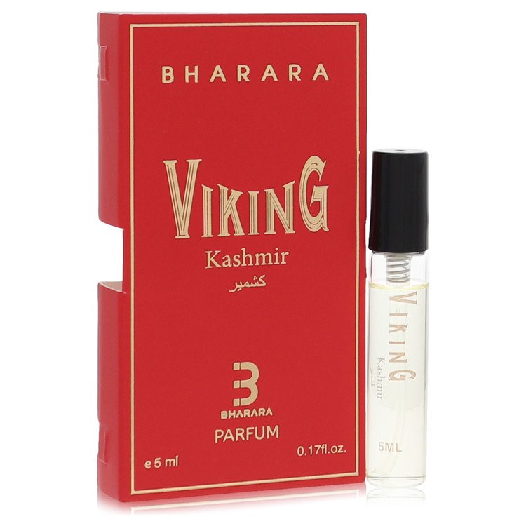 Bharara Viking Kashmir Eau de Parfum bottle — warm spicy men's cologne with bergamot, cardamom, cinnamon, clove, sandalwood, and amber notes.
